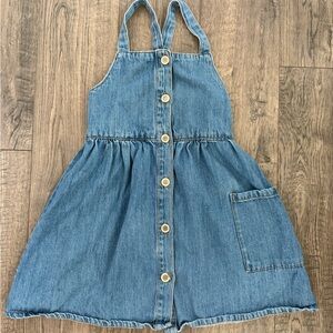 Zara kids Denim Button-Down Dress with Pocket